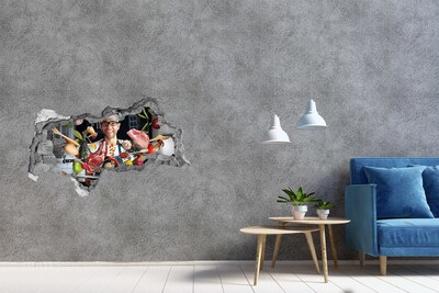 Hole in the wall sticker Kitchen madness