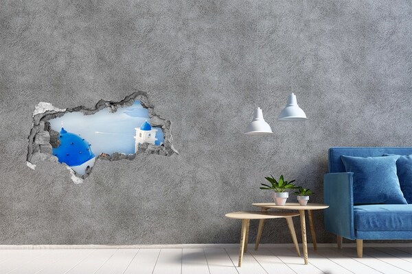 Hole in the wall decal View from Santorini