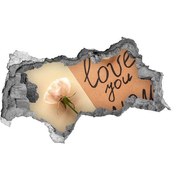 Hole in the wall sticker A flower in the heart of the wall