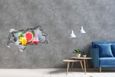 Hole in the wall sticker Fruity cocktail paradise