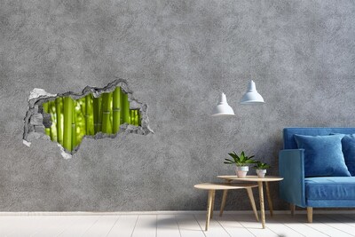 Hole in the wall sticker Green bamboo grove