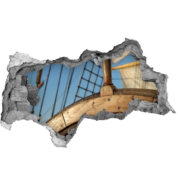 Hole in the wall sticker A ship at sea