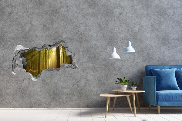 Hole in the wall sticker Forest in the sun