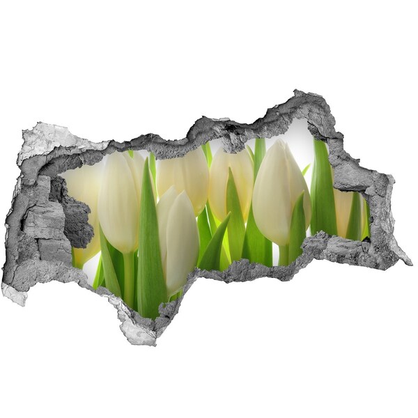 Hole in the wall sticker Tulips in the daylight