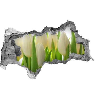 Hole in the wall sticker Tulips in the daylight