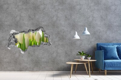 Hole in the wall sticker Tulips