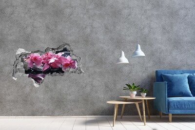 Hole in the wall sticker A flower paradise in ruins