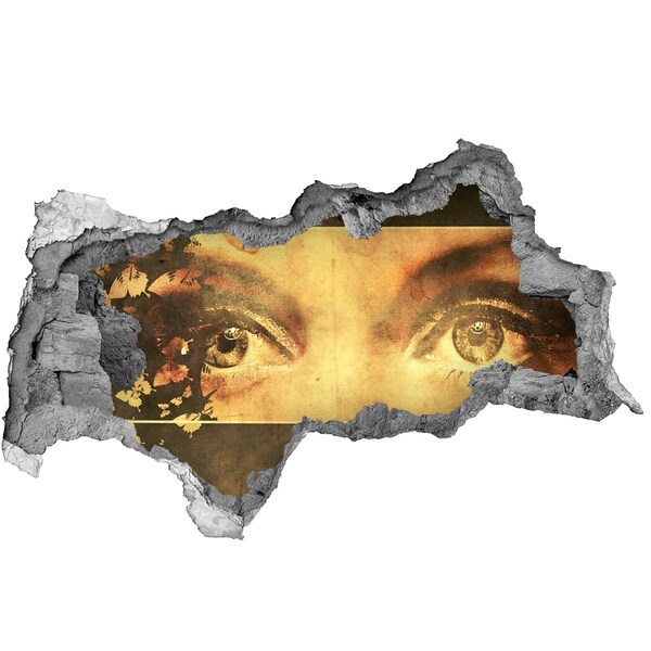 Hole in the wall sticker Eyes from behind the wall