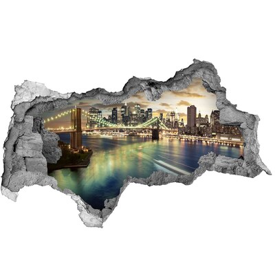 Hole in the wall decal Manhattan New York