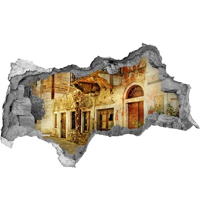 Hole in the wall decal Streets in Greece