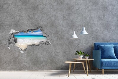 Hole in the wall sticker Tropical beach