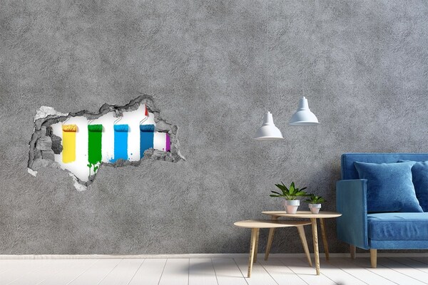 Hole wall sticker Painting in a new style