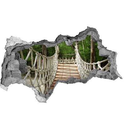 Hole in the wall sticker Rope bridge