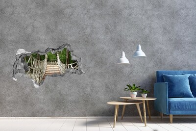 Hole in the wall sticker Jungle Bridge