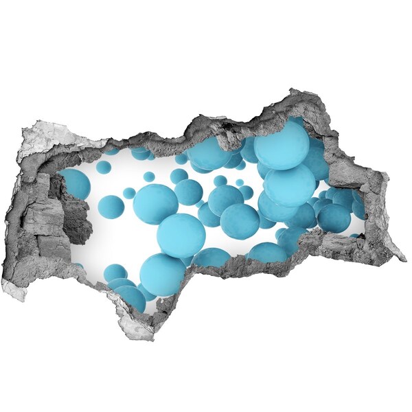 Hole wall sticker Bubbles in blue space