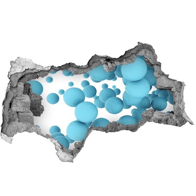 Hole wall sticker Bubbles in blue space