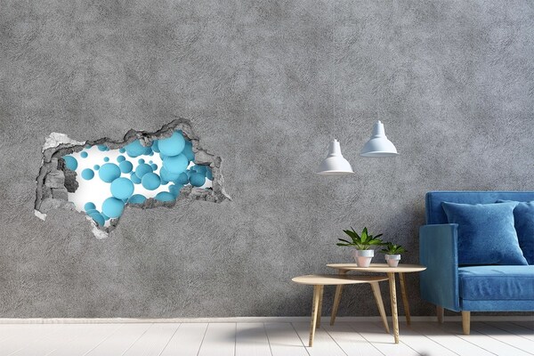Hole wall sticker Bubbles in blue space