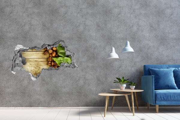 Hole wall sticker Coffee and bay leaf