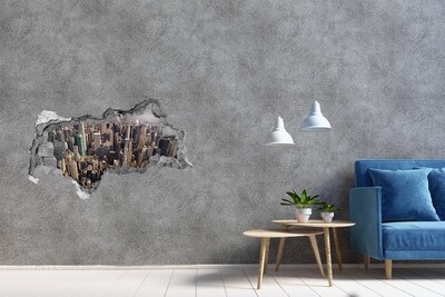 Hole wall sticker View of New York