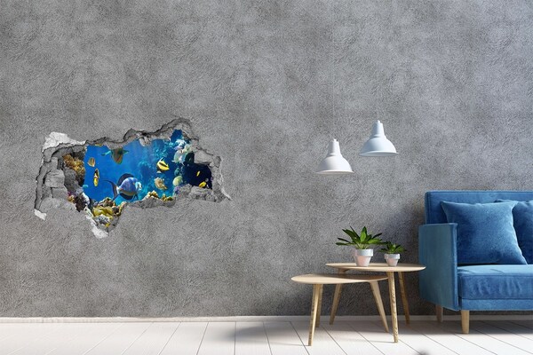 Hole in the wall sticker The underwater world of the coral reef