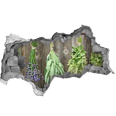Hole wall sticker Herbs in a Rustic Kitchen