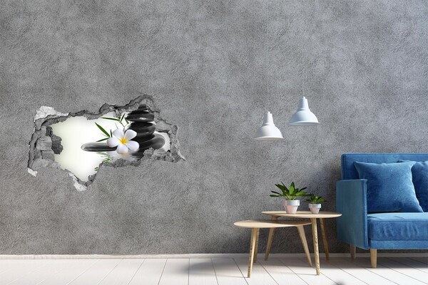 Hole wall sticker Zen stones