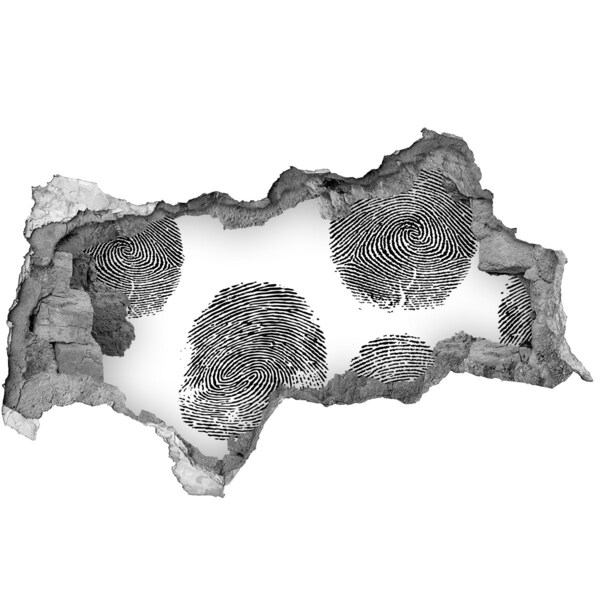 Hole in the wall sticker Fingerprint on the wall