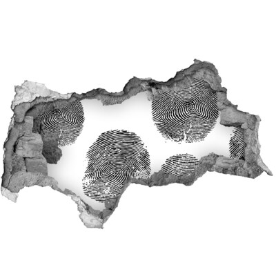 Hole in the wall sticker Fingerprint on the wall