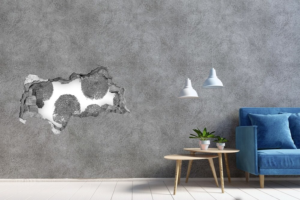 Hole in the wall sticker Fingerprints