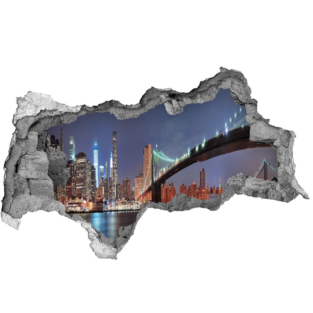 Hole in the wall decal Manhattan New York