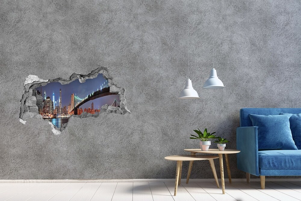 Hole in the wall decal Manhattan New York