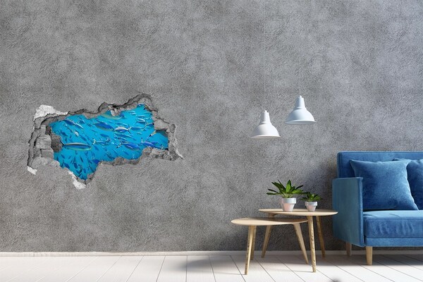 Hole in the wall decal The underwater world of fish