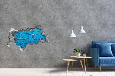 Hole in the wall decal The underwater world of fish