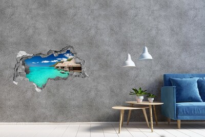 Hole in the wall decal Paradise Lagoon among the Bungalows