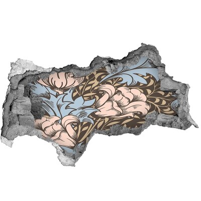 Hole in the wall decal Hole in the Wall Floral Pattern