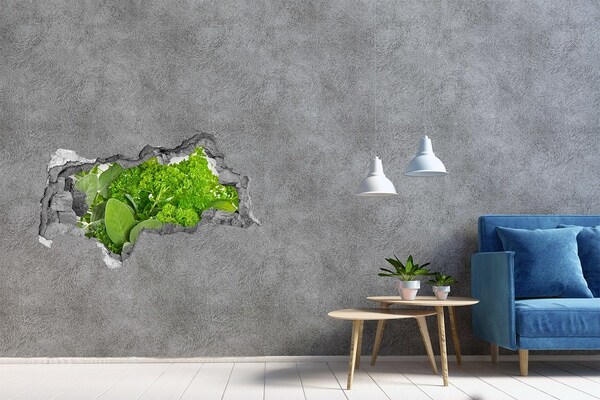 Hole in the wall sticker A green oasis in concrete