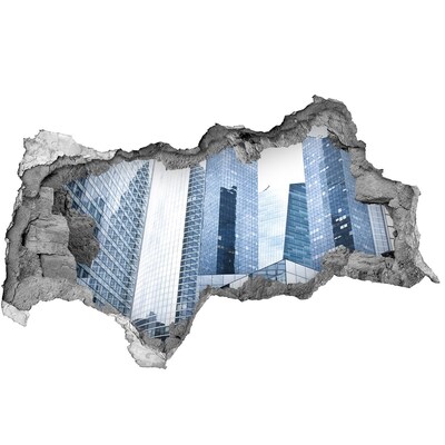 Hole in the wall sticker Modern architecture in the urban landscape