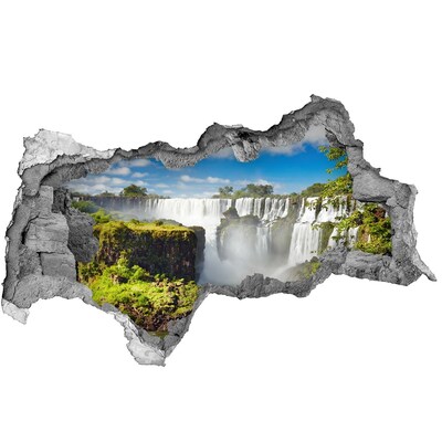 Hole wall sticker Iguazu Falls