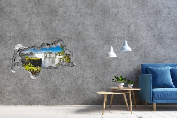 Hole wall sticker Iguazu Falls