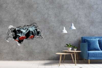 Hole in the wall sticker Fruit explosion in water