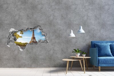 Hole in the wall decal The Eiffel Tower in Paris