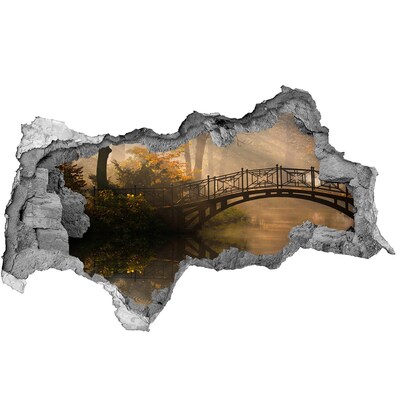 Hole in the wall decal A bridge in a foggy park