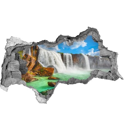 Hole in the wall decal Waterfalls in a tropical paradise