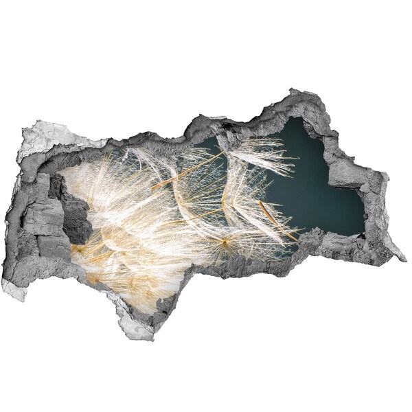 Hole wall sticker A floral landscape behind the hole