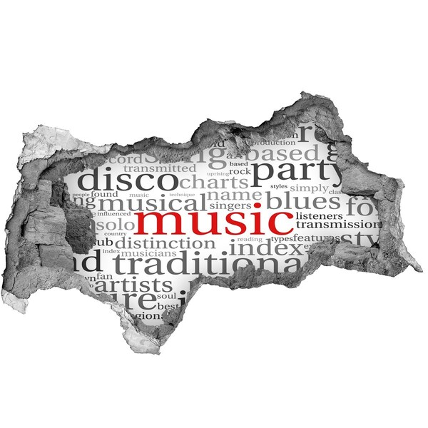 Hole wall sticker Musical Hole in the Wall