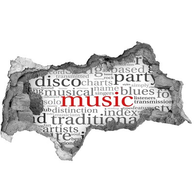 Hole wall sticker Musical Hole in the Wall