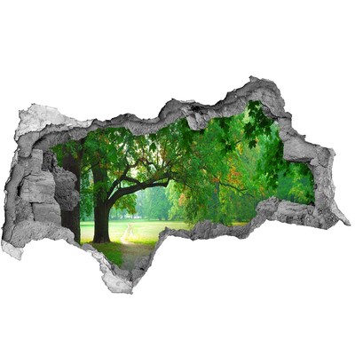 Hole in the wall sticker Green park in the sun