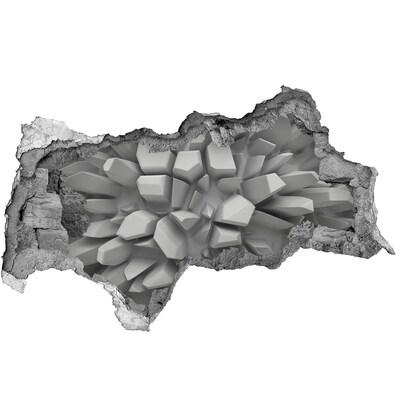 Hole wall sticker Broken crystal wall