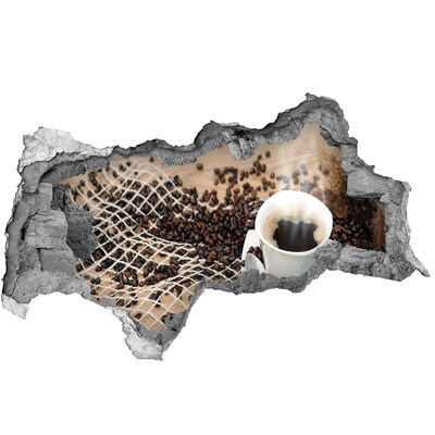 Hole in the wall sticker Coffee in a home cafe