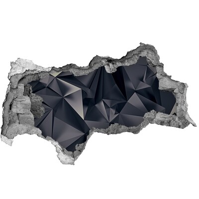 Hole wall sticker Black, geometric depth